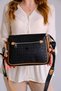Women's Embossed Vegan Cross Shoulder Bag Jp-4013-00 Black Tan Camel - 2