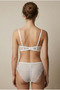 White Lotus Supported Shaping / Sculpting Unfilled Adjustable Strap Women's Bra Set - 4