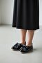 Girl's Black Patent Leather Bow Tie Orthopedic Stylish Ballet Flat - 4