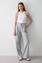 Women's Elastic Waist Wide Leg Palazzo Pants Gray - 4