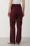 Women's Elastic Waist Wide Leg Palazzo Pants Bordo - 6