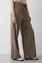 Women's Elastic Waist Wide Leg Palazzo Pants Khaki - 3