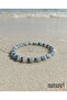 Original Aquamarine 6mm Natural Stone Unisex Bracelet - 6
