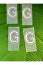 4 Pieces Iron-On Letter g Transfer Printing Embroidery 5X4 cm Gray - 2