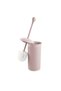 Toilet Brush with Lid & Wc Brush Set – Modern Bathroom Cleaning Set, Stylish and Hygienic Design Powder - 2