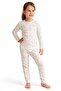 Long-Sleeved Patterned Kids Pajama Set #printedkidspajamas #laundrygarden #heartpatternedpajamas