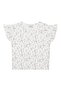 Organic White Cute Rabbit Pattern Jacquard Ruffle Short Sleeve Shorts Girls Pajamas Set - 3