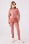 Girl's Zippered Collar Embroidered Winter Regular Fit Pink Cardigan 32216Mw-C-V2 - 6
