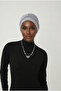 Pearl Embroidered Light Gray Ready-To-Wear Turban Hijab Medical Use Suitable - 2