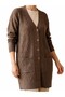 Long Knitwear Winter Plus Size Mother Cardigan / Brown - 3