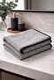 Premium American Cotton Gray Black Mottled Towel 100X175 1000 Grams - 2