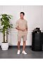 Men's Cream Crinkle Fabric Cotton Bottom + Top Set - 5