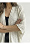 Women's Cream Tasseled Summer Openwork Knitwear Cardigan - 3