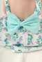 Sweet Floral Print Baby Girl Dress with Hat and Bow - 5