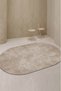 Digital Non-Slip Washable Oval Taupe Beige Living Room Rug Kitchen Rug Corridor Rug Runner Rug