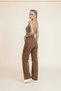 Loiss Brown Lycra Super High Waist Loose Jeans Palazzo Pants. (Super High) - 5