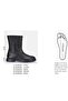 Large Size Women's Genuine Leather Low-Sole Boots 41-42-43-44-Black Leather - 5