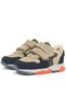 Genuine Leather Sand Gray Black Kids Sneakers Sports Shoes - 5