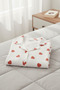 Red Heart Patterned Milan Fabric Shirt Collar White Women's Pajama Set - 5