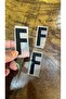 4 Pieces of Iron-On Letter F Transfer Printing Arma 6X3 cm