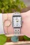 Gold Gray Color Adjustable Strap Gift Packaged Women's Wrist Watch and Bracelet - 3