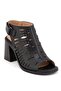 Upride Genuine Leather Comfort Orthopedic Women's Sandals Black - 3