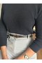 Kindle Patterned Faux Leather Women's Gold Buckle Jacket Belt Dress Pants Belt - 2