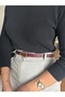 Kindle Patterned Faux Leather Women's Gold Buckle Jacket Belt Dress Pants Belt - 2