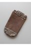 Women's Bag Phone Holder Hand-Stitched Coverless Leather Soft Chain Strap Light Brown - 4