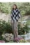 Square Patterned Scarf Shoulder Shawl 140X140 cm - 5