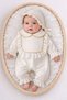 Baby Girl Newborn Jumpsuit Vintage Gold Lurex Scalloped Hospital Release Mevlüt Bonnet Suit Baby Forty