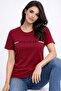 Rundhals-T-Shirt - Organic Cotton Embroidered