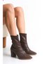 Stretch Pointed Toe Women's Boots Brown - 3