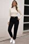 Women's High Waist Beltless Imported Crepe Trousers