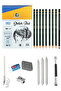 A5 Sketchbook 90g Drawing Pencil Set Sketch Set Dough Eraser Charcoal Pencil Pastel Dispenser