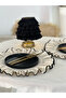 2-Piece Natural Linen Embroidered Round Charger - 5