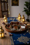 Turkish tea set of 6 cups, 6 saucers and a sugar bowl, gold and black - 4