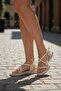 Gold Detailed Cross Strap Women's Sandals - 3