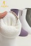 6 Pairs of Women's Thermal Terry Socks - Winter Soft - Premium Cotton - Toe Stitch-Free (Green Mix) - 3