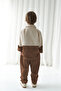 Milky Coffee Cream Retro Jacket - Carrot Pants Set - 4