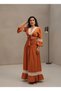 Andalusian Lace Detailed Crop Tie-Up Bohemian Muslin Dress - 8