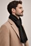 Men's Double-Sided Floral Geometric Pattern Scarf Warm - Kaşkol Soft Knitwear Winter Premium Khaki - 2