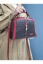 Women's Brown Red Bag Wallet Combination - 3