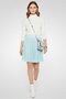 Women Textured Mini Skirt, Turquoise