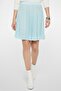 Women Textured Mini Skirt, Turquoise - 2