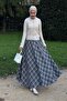 Lady Plaid Skirt Gray - 3