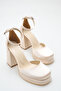 Women's Special Design Satin Fabric Platform Heeled Shoes (Molds Are Half a Number Bigger.) - 3