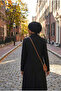 Corded Ruffled Front Pleated Piped Black Ready-To-Wear Turban Hijab Bonnet Suitable for Medical Use - 5