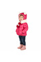 Girl's Polka Dot Coat with Pompom Collar and Hood - 2