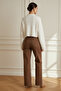 Loose Long Sleeve High Neck Crop Ecru Knit Sweater - 2
